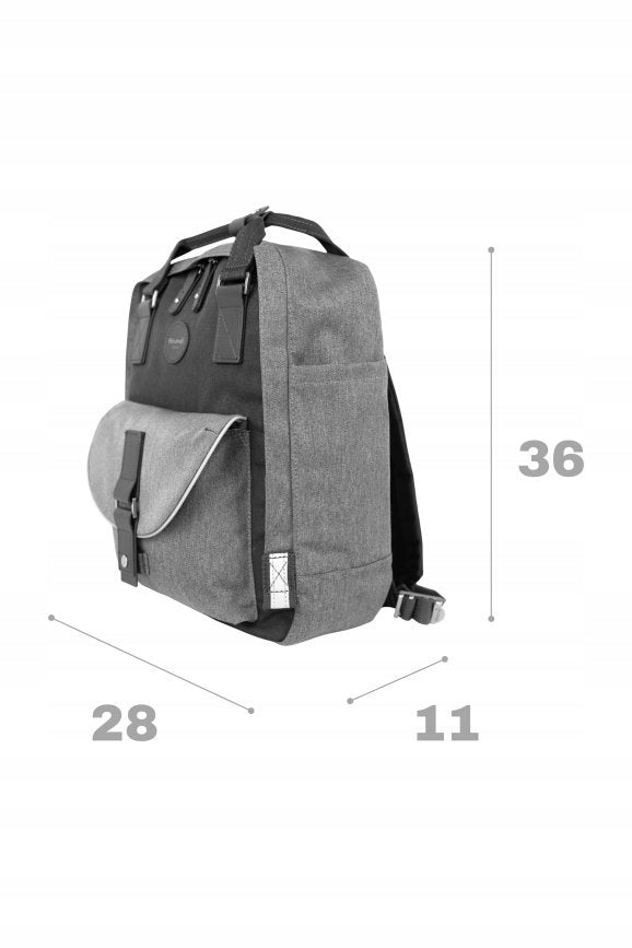 City Backpack Himawari Gravel S - Lightweight Multi-Function Graphite Brand Himawari