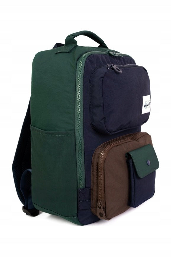 City Backpack Himawari Retro S - Lightweight Multifunctional 90s Navy Blue Kind city