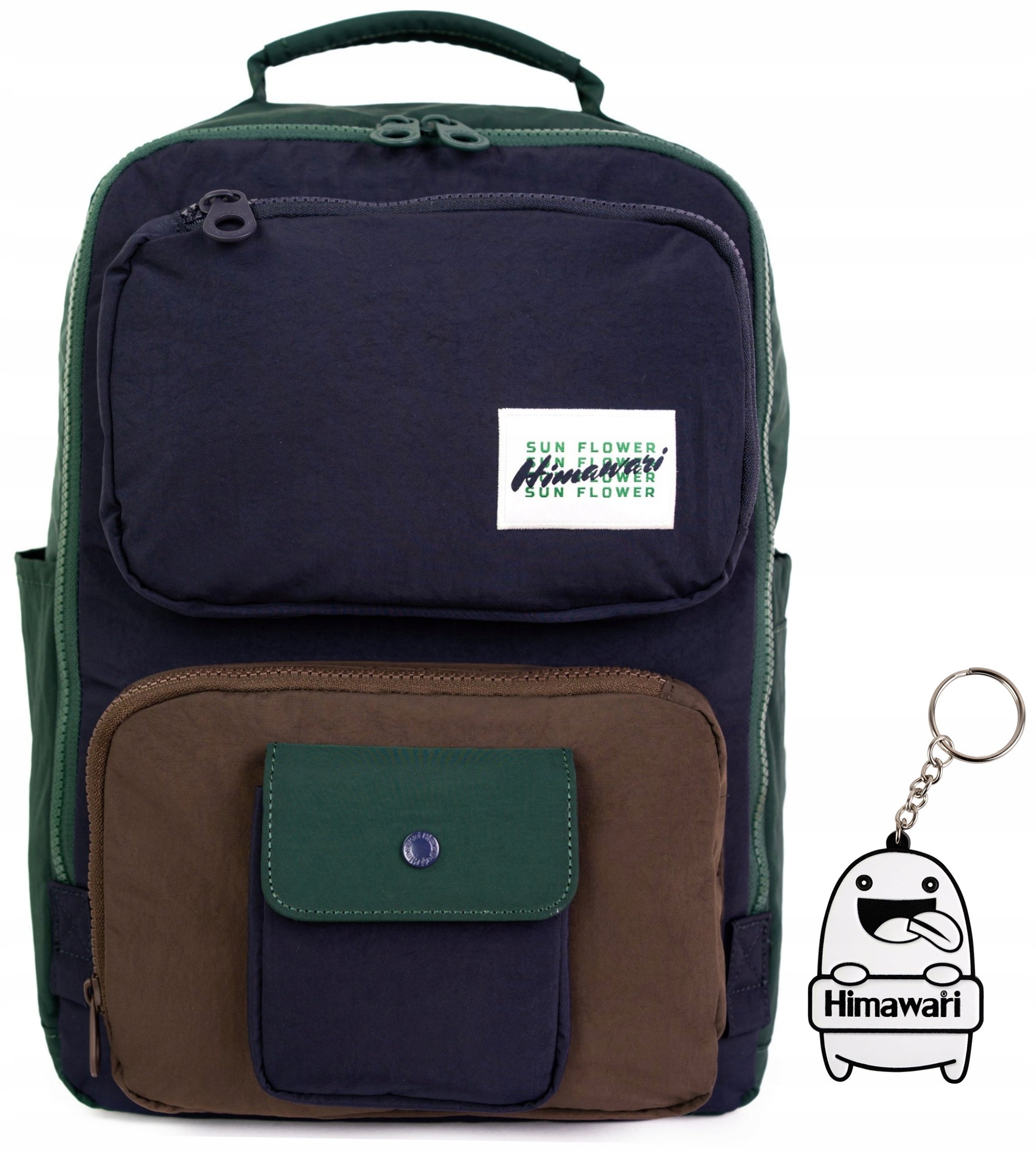 City Backpack Himawari Retro S - Lightweight Multifunctional 90s Navy Blue