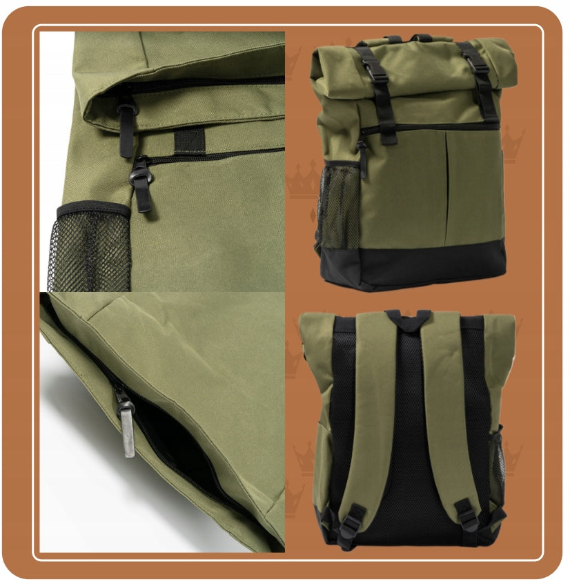 City Backpack Roll Top Roll-Bag Roly Dodo BO7138 Army Green 24L Packaging status original