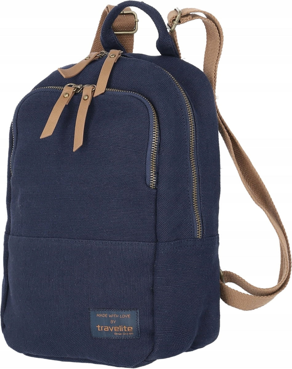 City Backpack Travelite Hempline Navy Blue Lightweight Brand Travelite