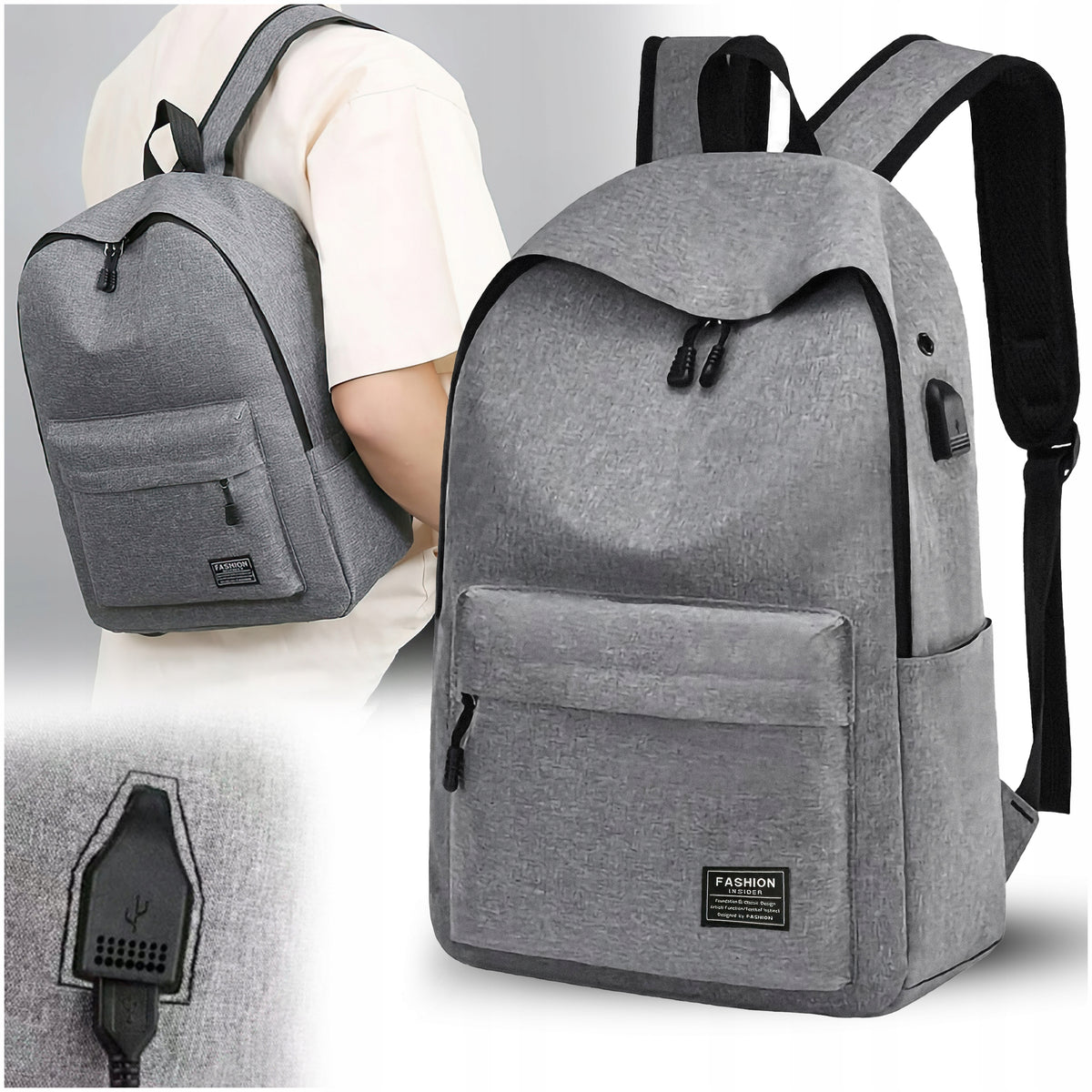 City Backpack Women's School Hand Luggage Travel Laptop Men's P37