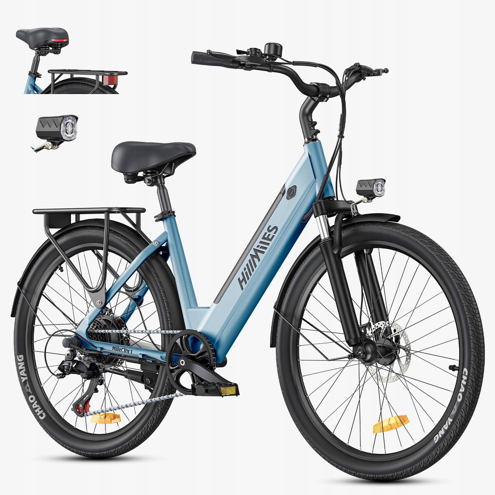 City Electric Bike HillMiles HillMiles MileCity 13Ah 100km 26" blue
