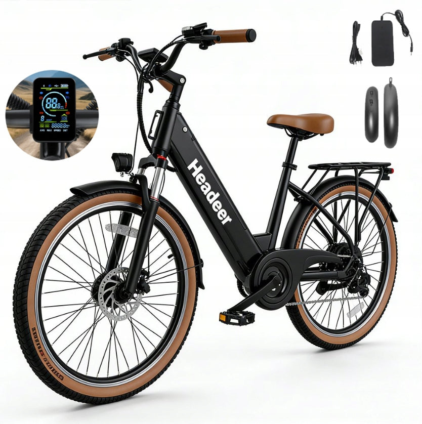 City Electric Bikes HEADEER 250W 48V 11.6AH 26*1.95 LCD E-BIKE PL