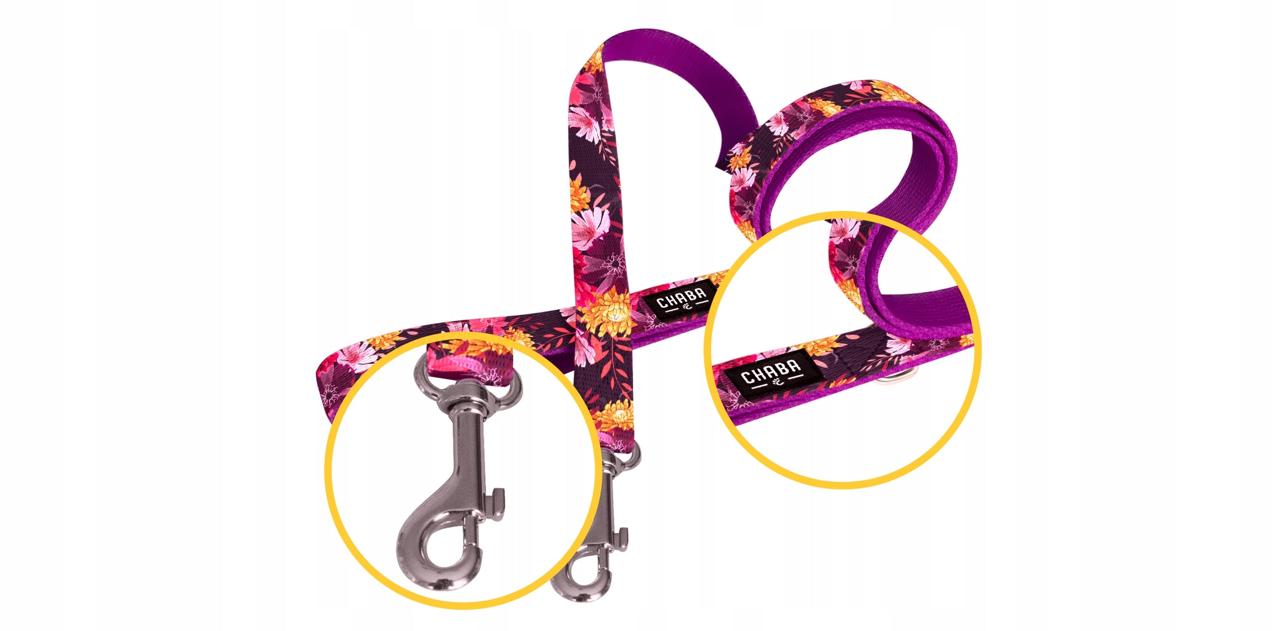 City Lanyard for Dog Chaba Marigold size S 130 cm - Comfort and Style Brand Chaba