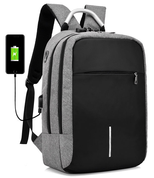 City School Backpack For Laptop Luggage Handheld Airplane Lockable With Cipher