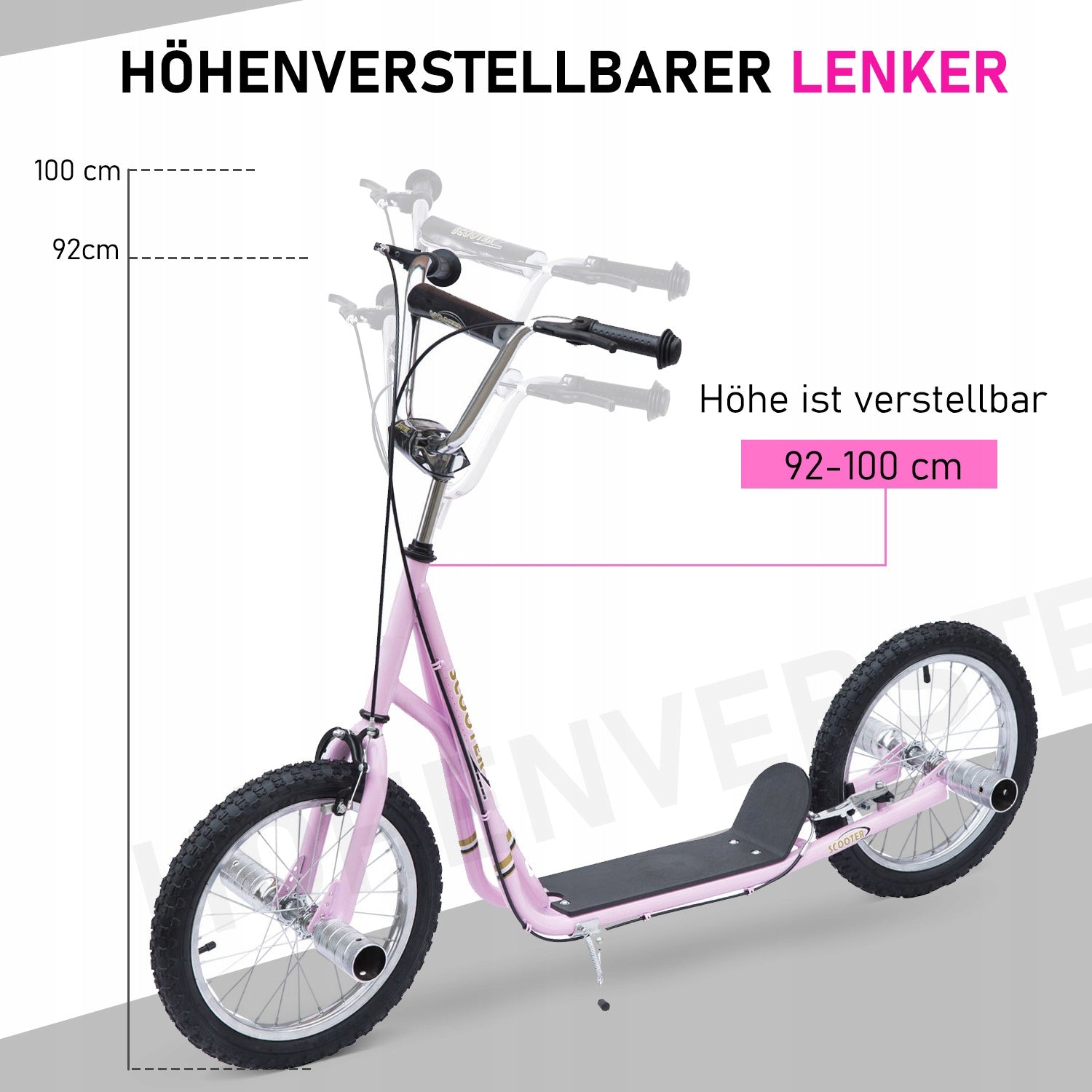 City Scooter for Children from 5 years to 100 kg Pumped Wheels 16 inches Roses Brake yes