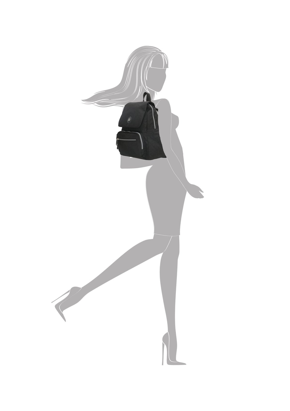 City backpack Frances from Enrico Benetti 66835 black Packaging status original