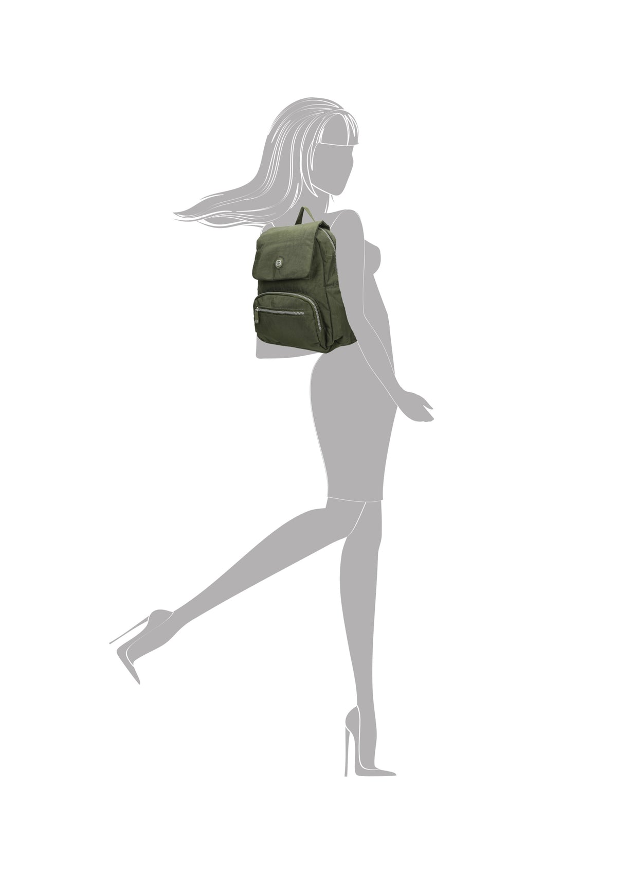 City backpack Frances from Enrico Benetti 66835 olive Packaging status original