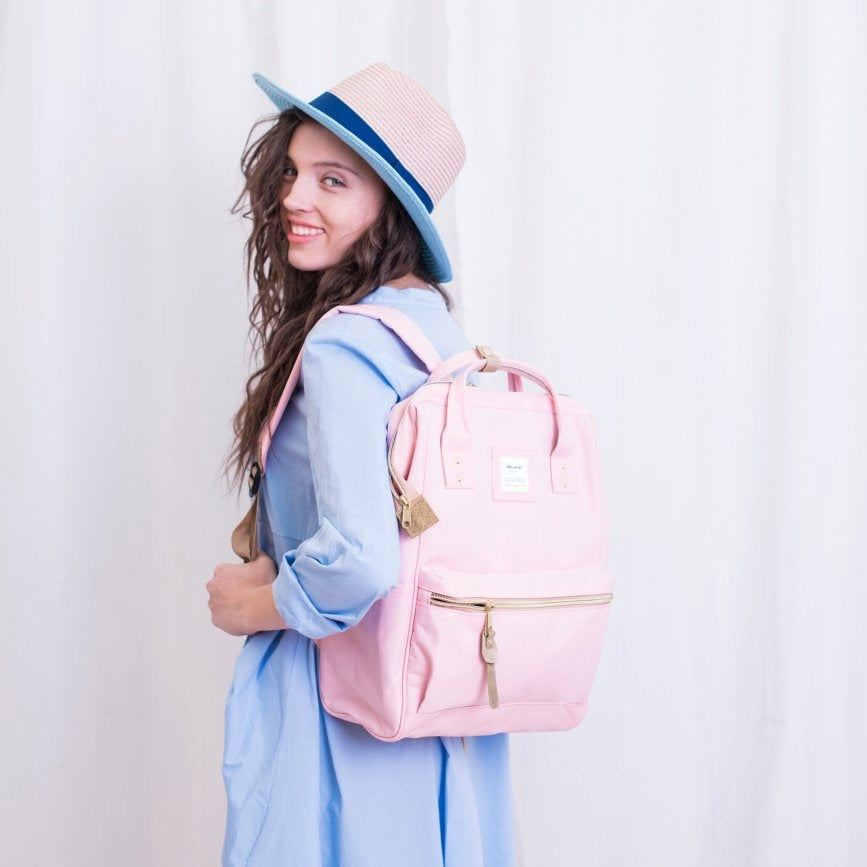 City backpack Himawari Classic - for school fashionable Light pink Brand Himawari
