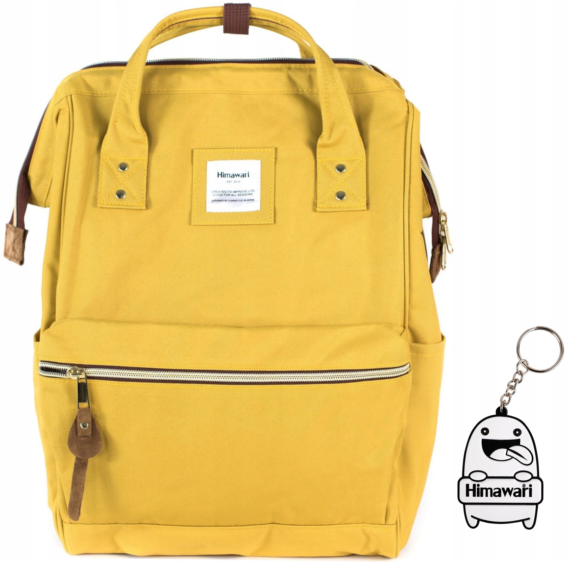 City backpack Himawari Classic - for school fashionable Mustard