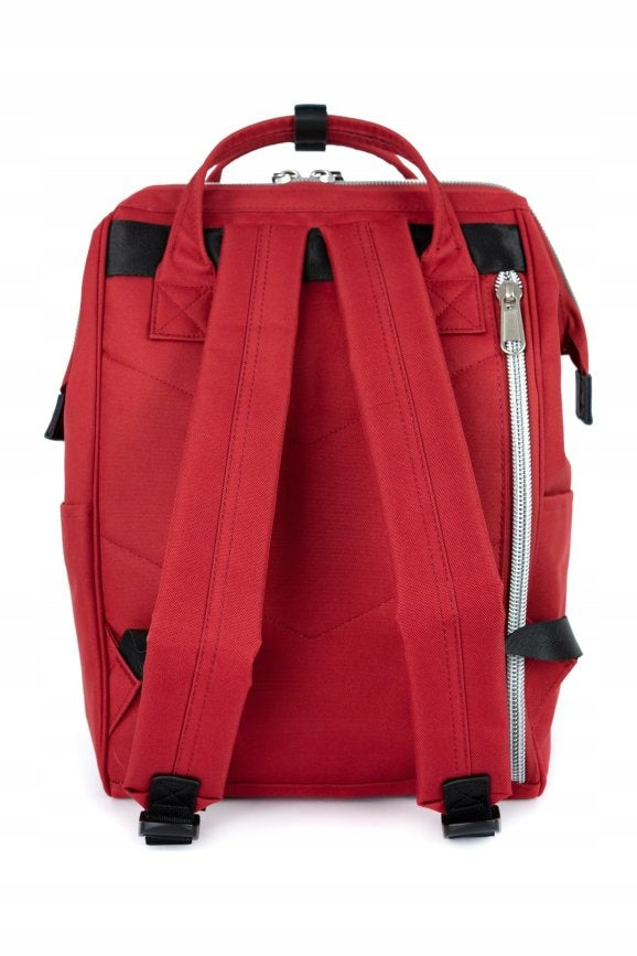 City backpack Himawari Pale M - roomy multifunctional USB frame Red Brand Himawari