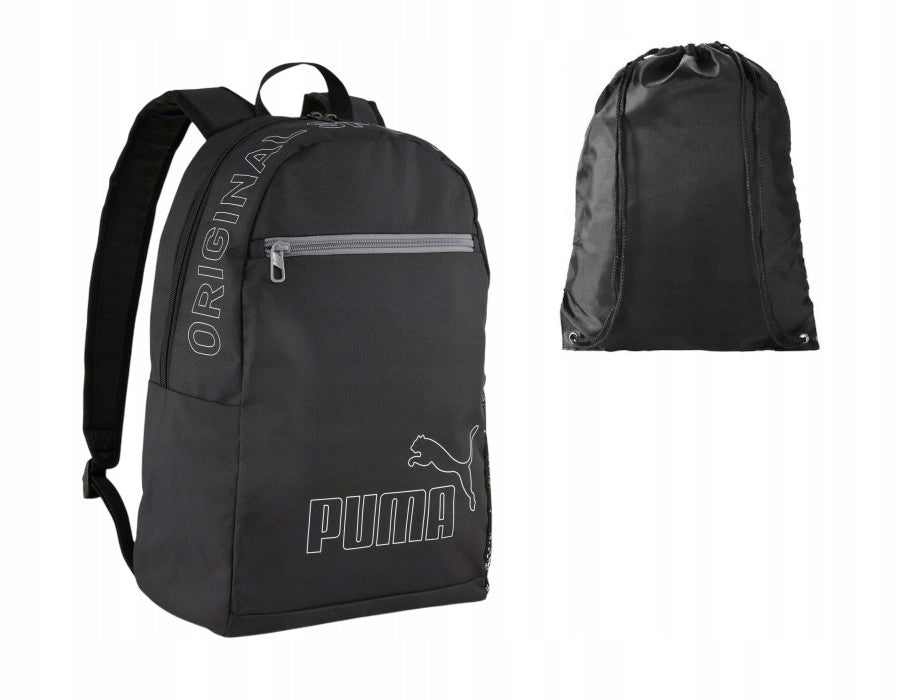 City backpack PUMA Phase Backpack II Black 091166-01 +bag FREEBIE