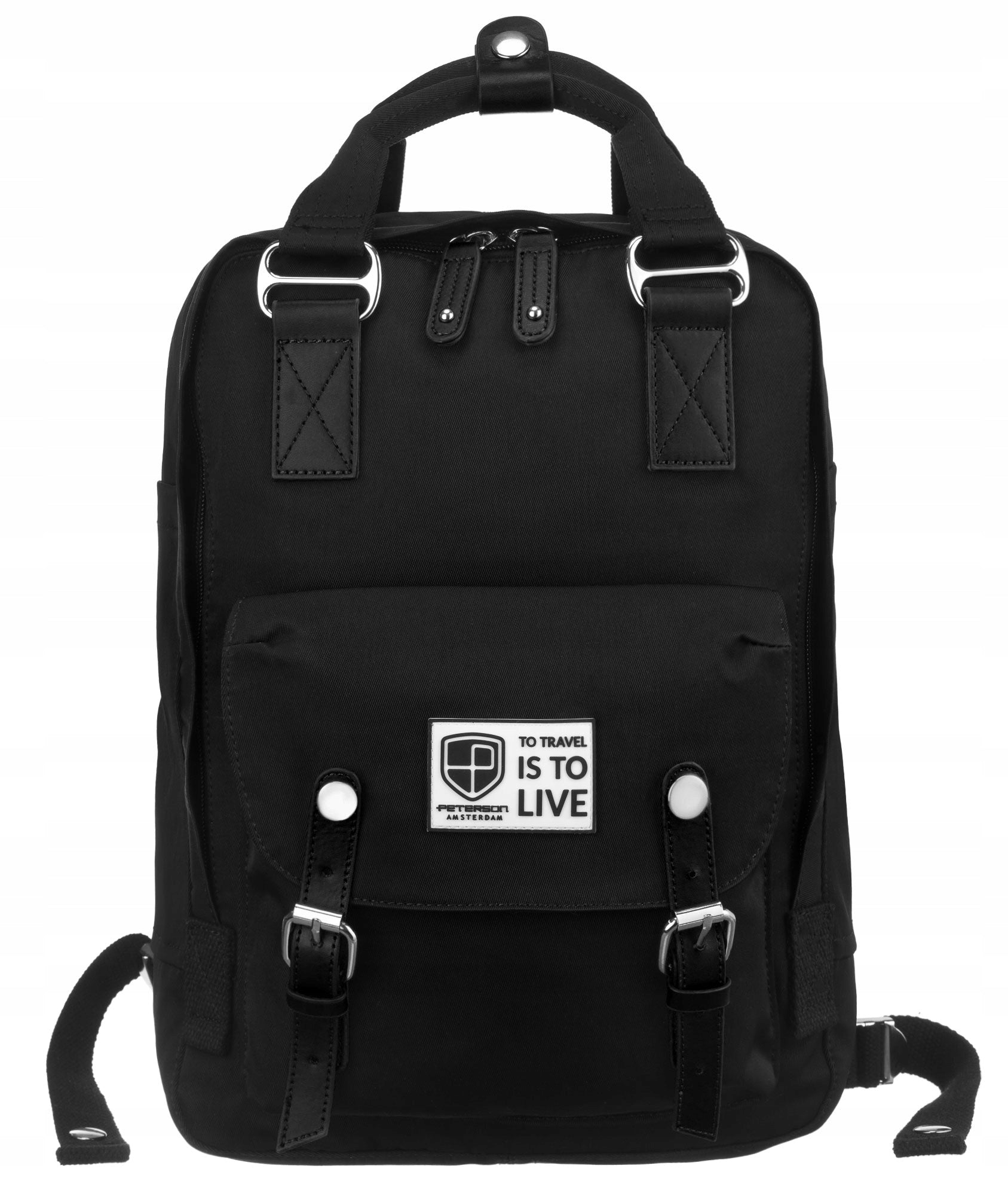 City backpack Peterson roomy with laptop space suitcase holder Brand Peterson