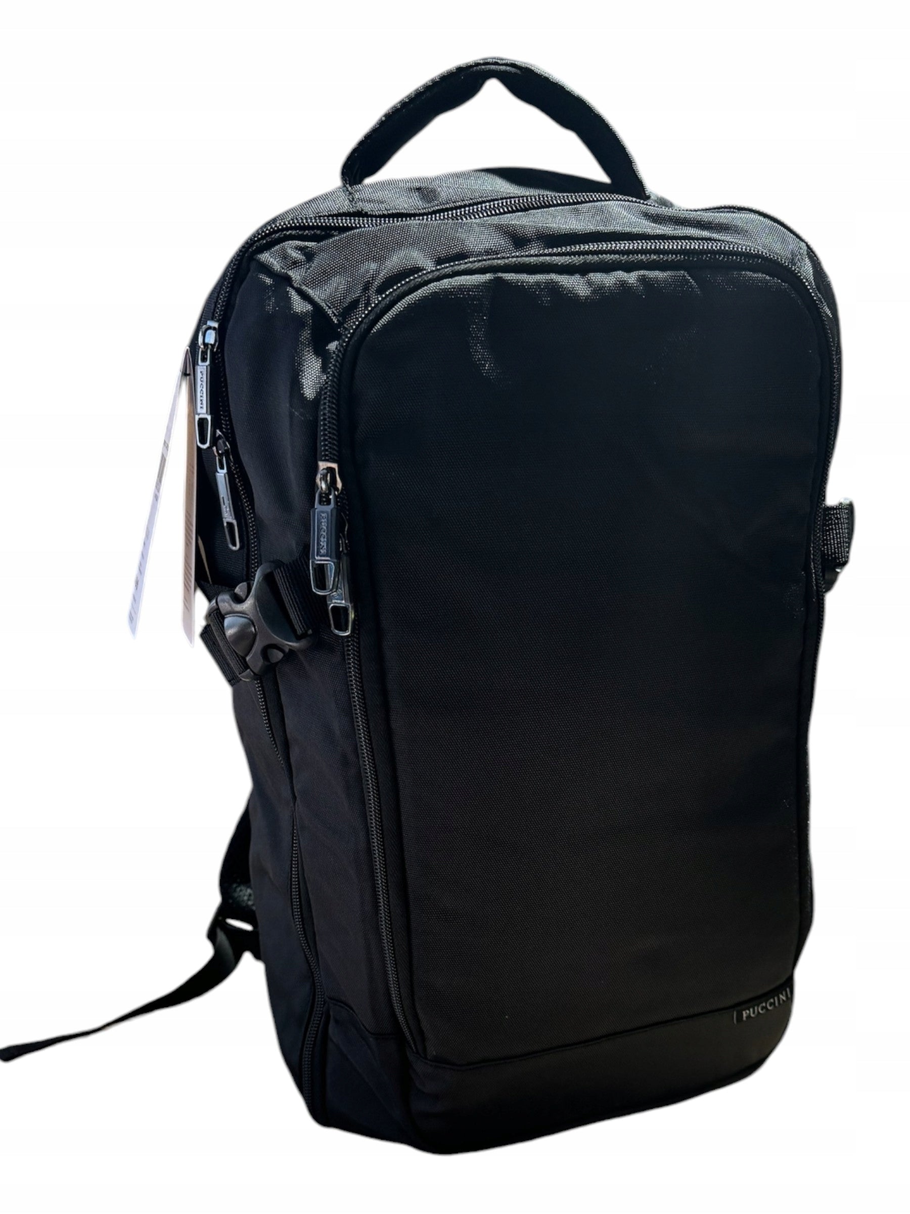 City backpack Puccini 23 l black with laptop pocket Brand PUCCINI