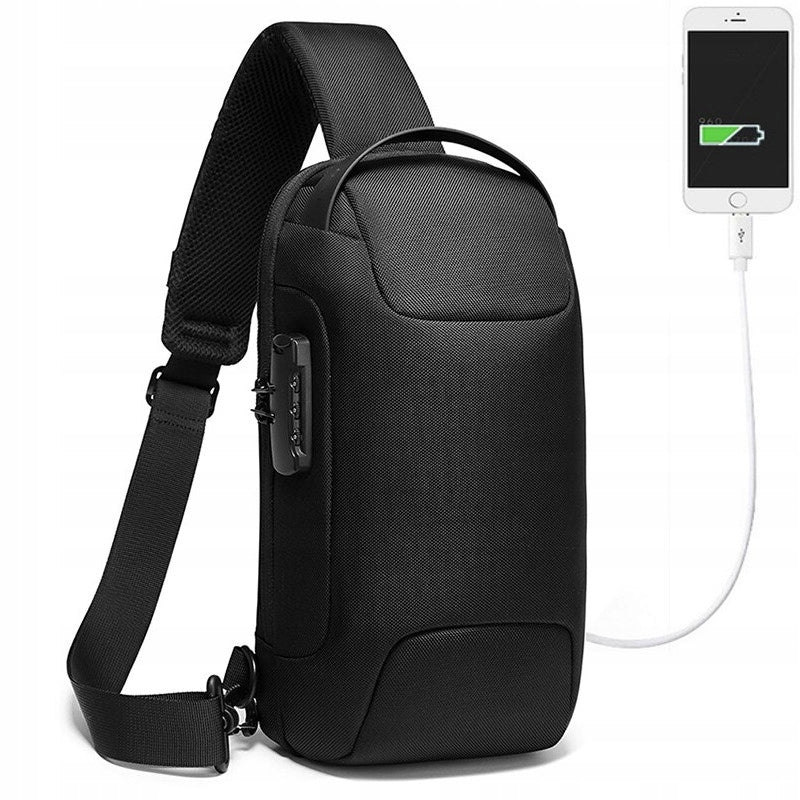City backpack for one shoulder Bange BG-22085 USB anti-theft padlock cza