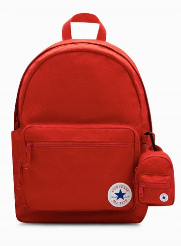 City backpack for school Converse Go2 with mini pouch - red