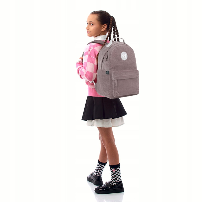City backpack for teenagers single compartment school backpack powder GoPack Packaging status original