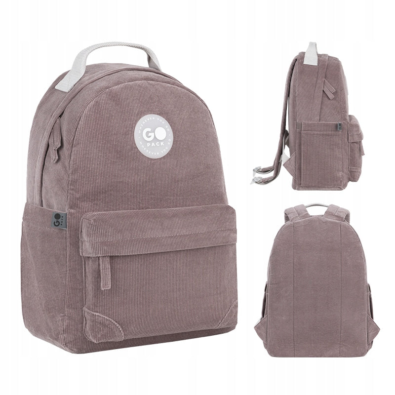 City backpack for teenagers single compartment school backpack powder GoPack