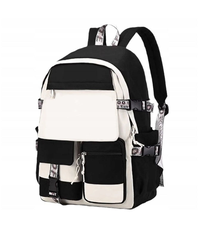 City backpack for youth + freebie black with print.