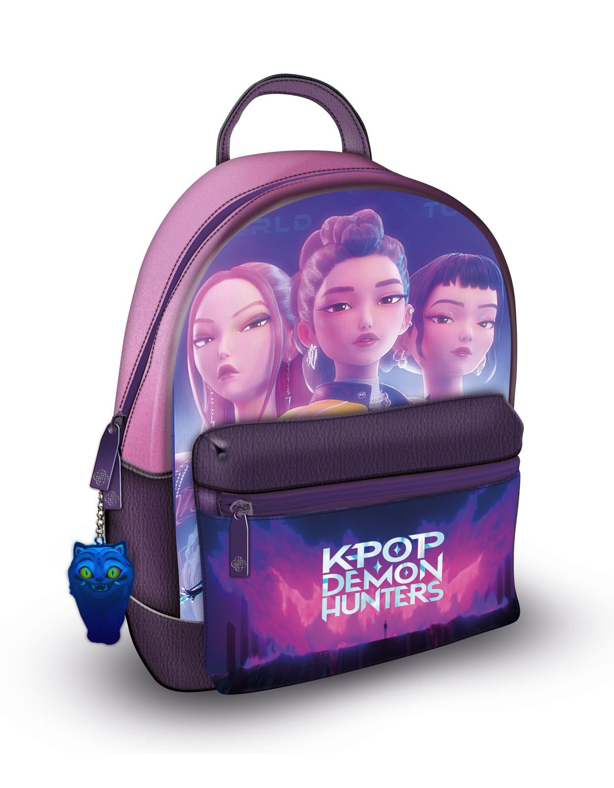 City backpack small K-Pop Demon Huntrix Hunters for girls with pendant