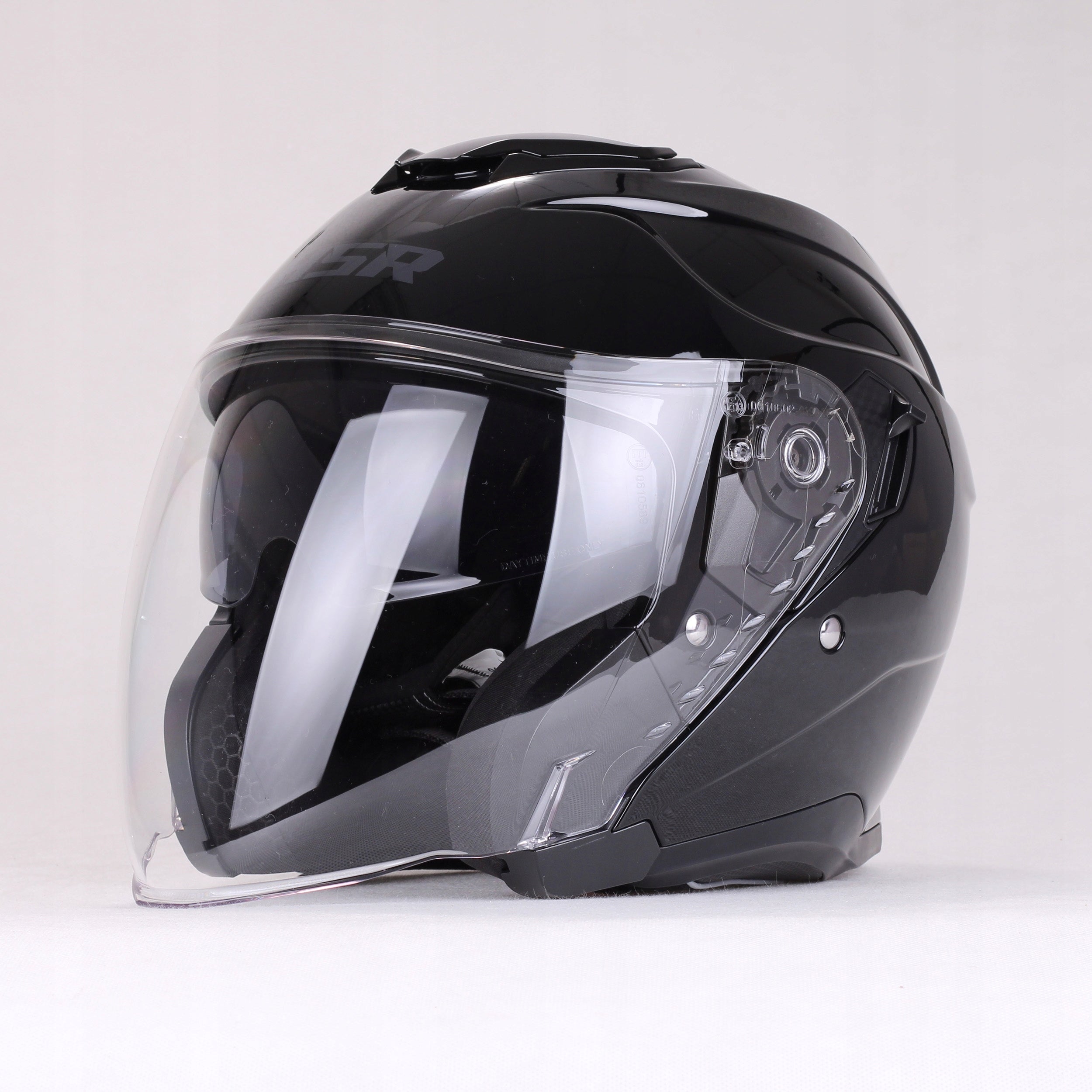 City helmet jet black gloss HSR HS835 blend fast for scooter motor Manufacturer's catalog number HSR-HS835-12/XL
