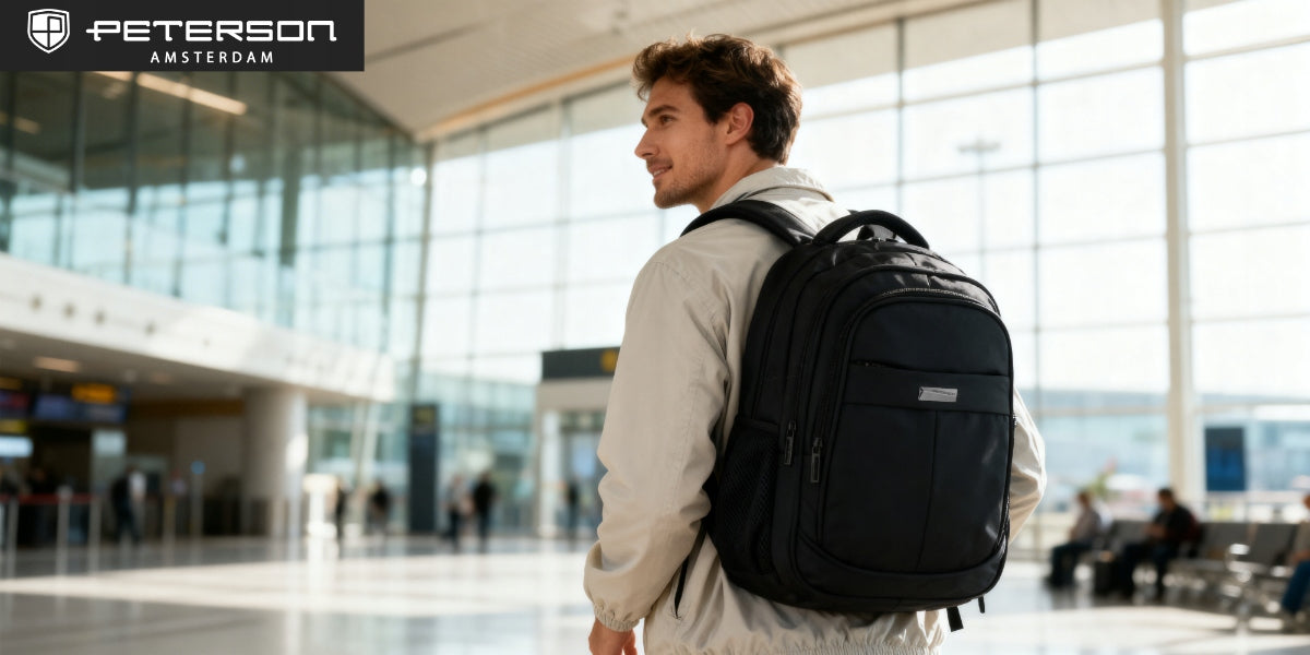 City laptop backpack men's sports roomy Peterson carry-on luggage Packaging status original
