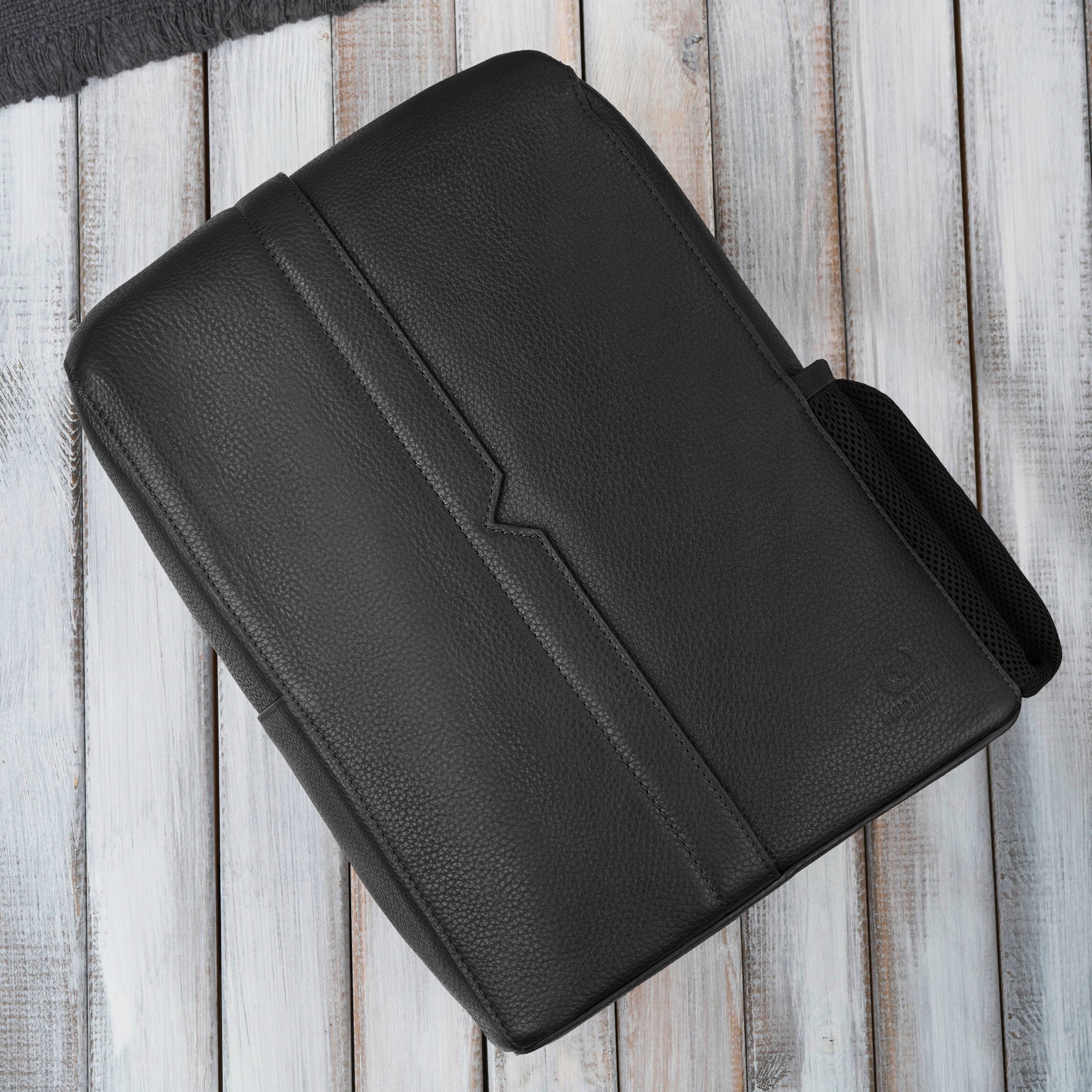City leather backpack for work premium compact black Paolo Peruzzi Brand Paolo Peruzzi