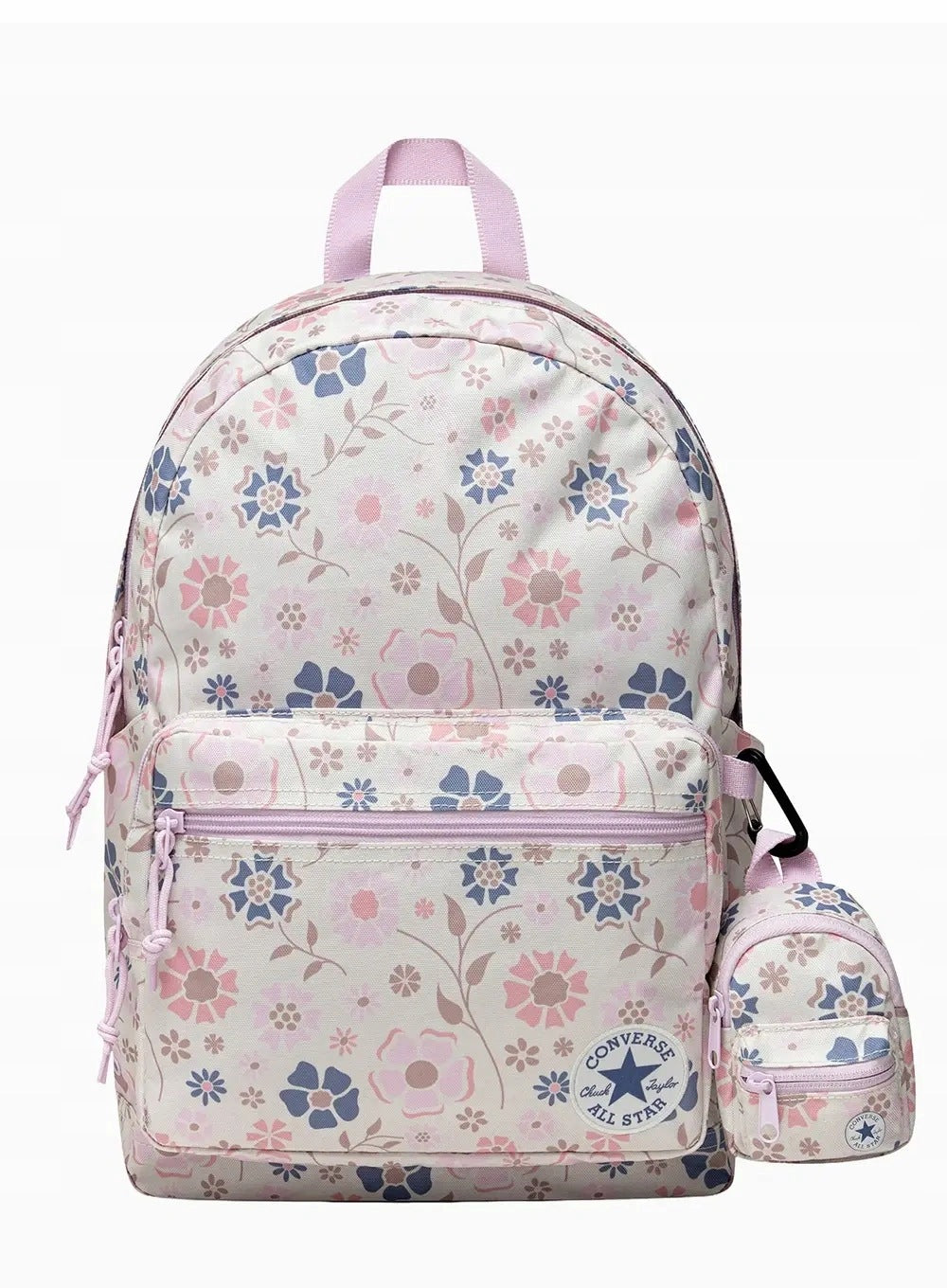 City school backpack Converse Go2 with mini sachet print floral flowers Manufacturer code MA5665-K76