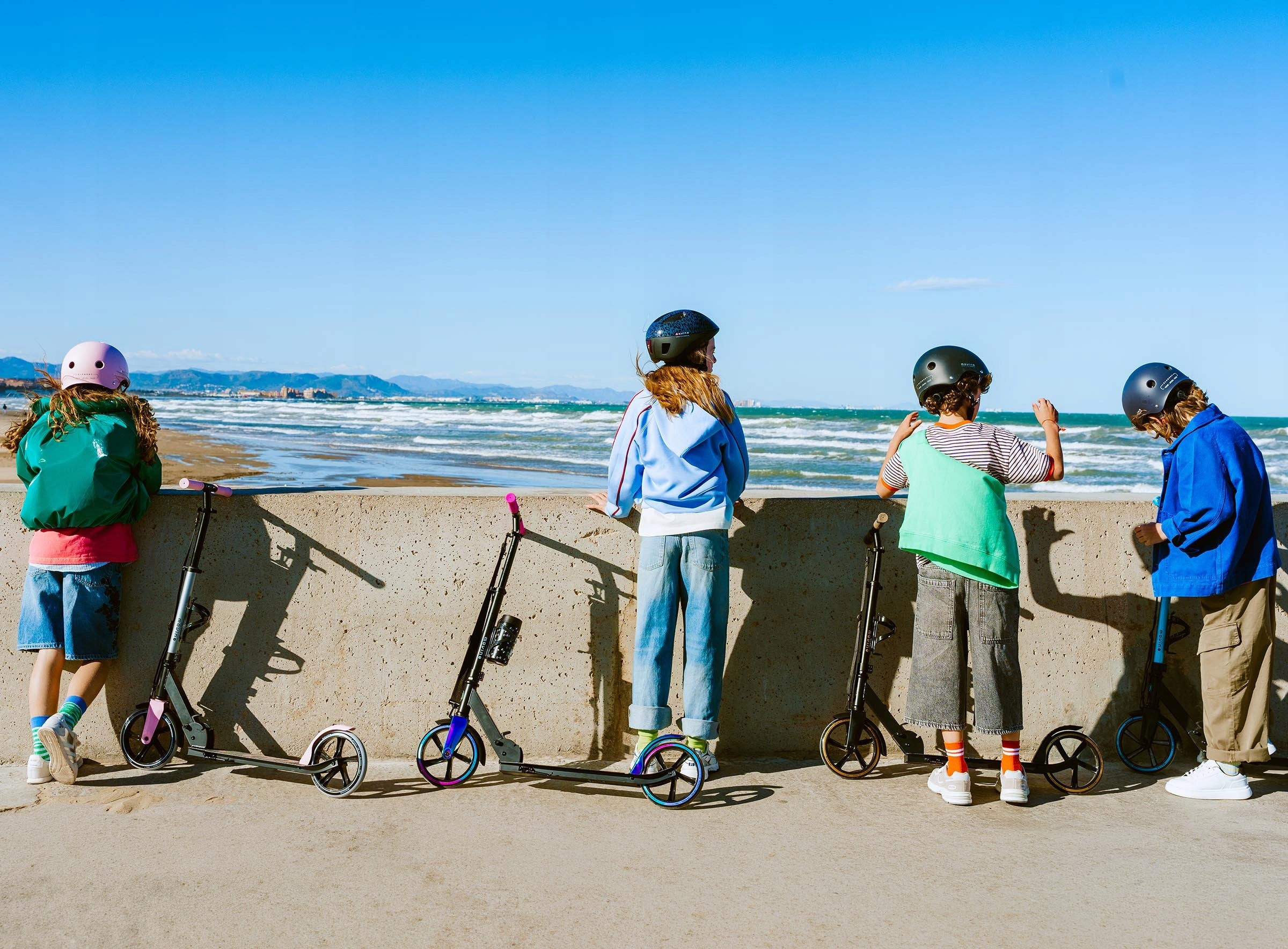 City scooter MOVINO INFINITY gold for children folding large Brake yes