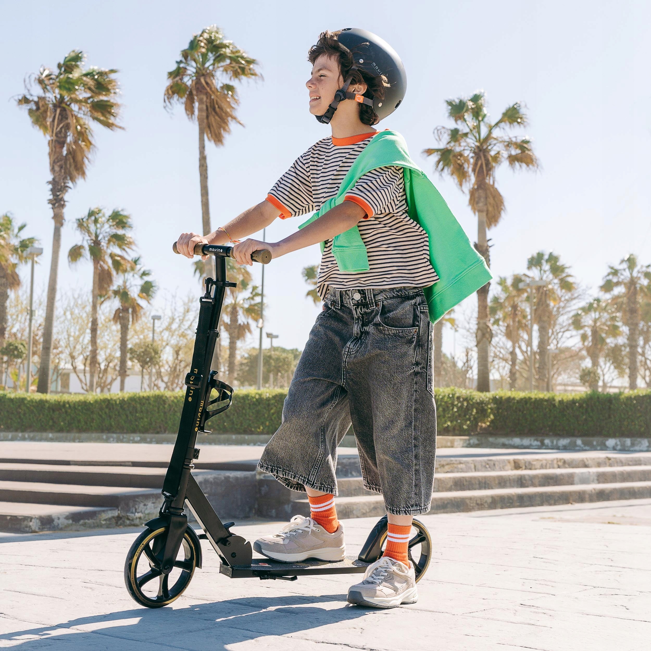 City scooter MOVINO INFINITY gold for children folding large Brand Movino