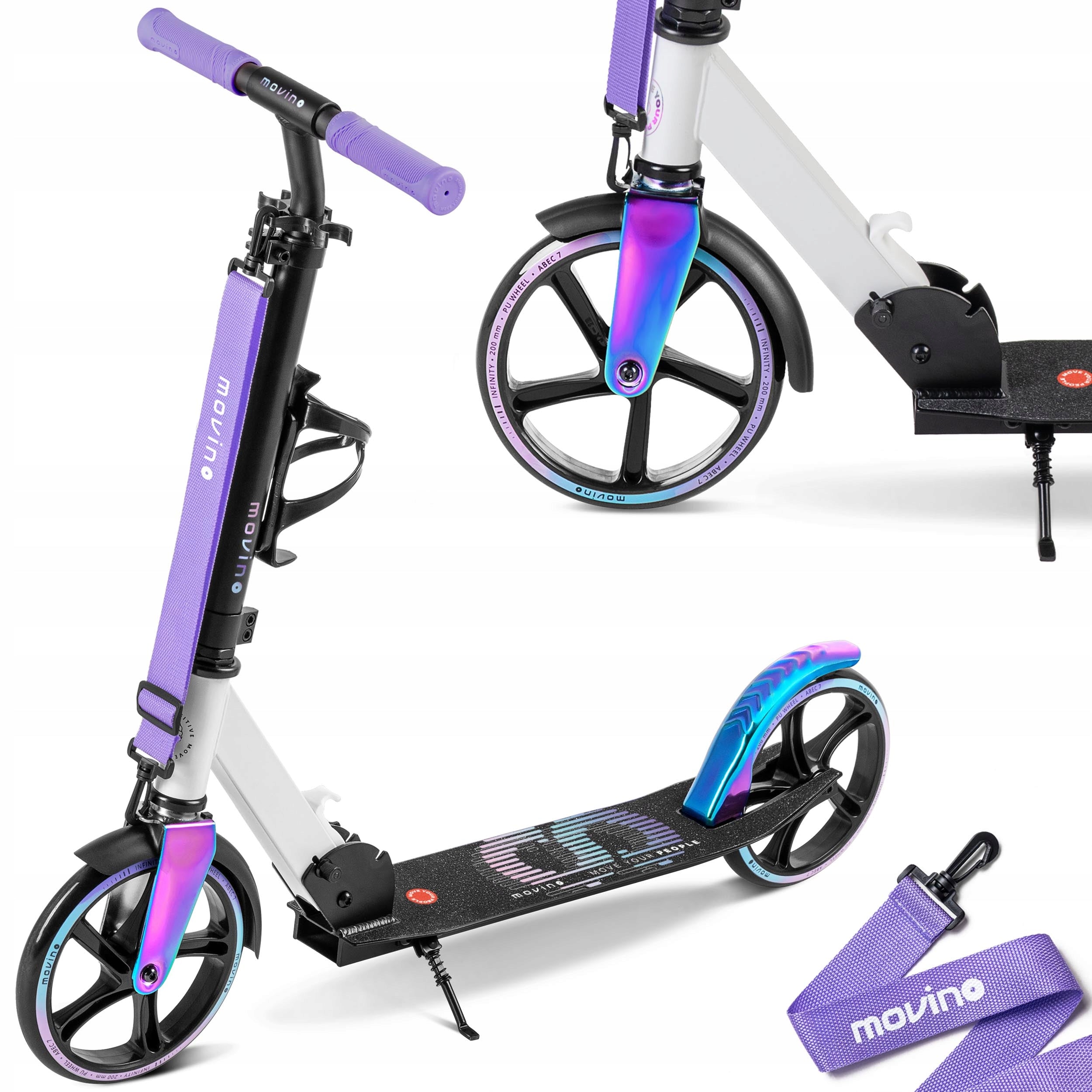 City scooter MOVINO INFINITY neochrome for children folding large
