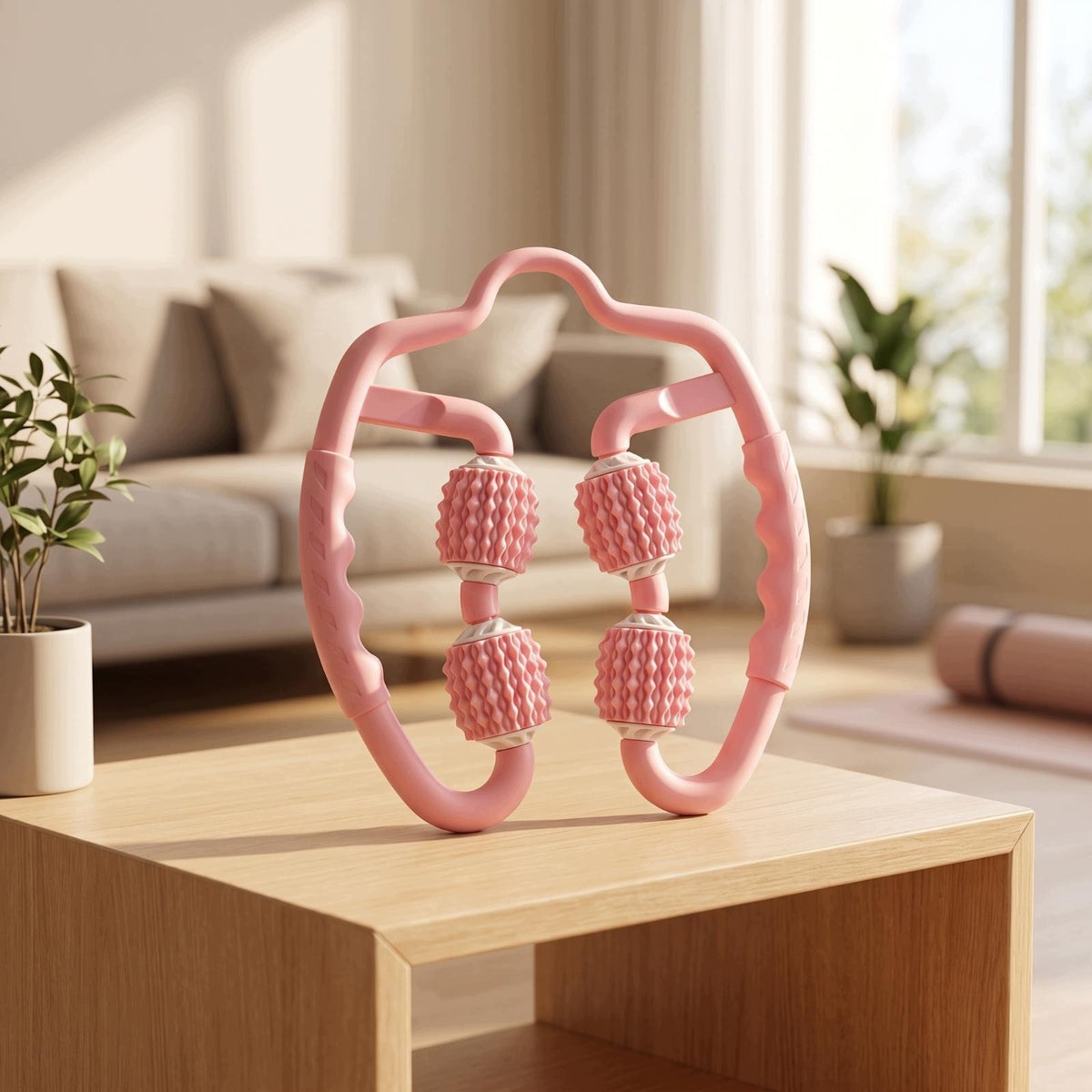 Clamp Massage Roller Textured Circle Roller Comfortable Blossom Pink Ring Packaging status original