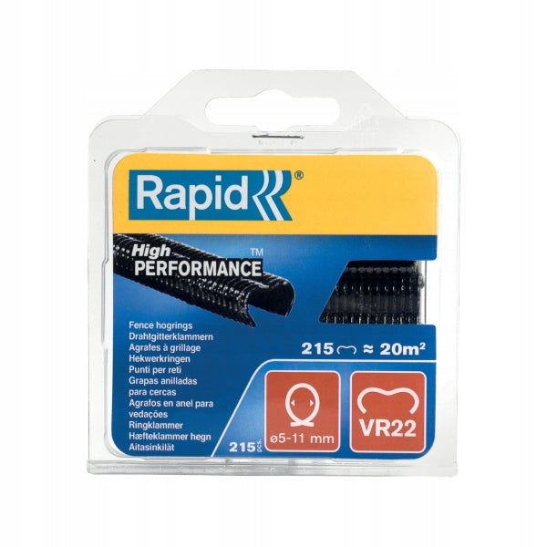 Clamp staples for fence Rapid VR22, black - pack of 215 Brand Rapid