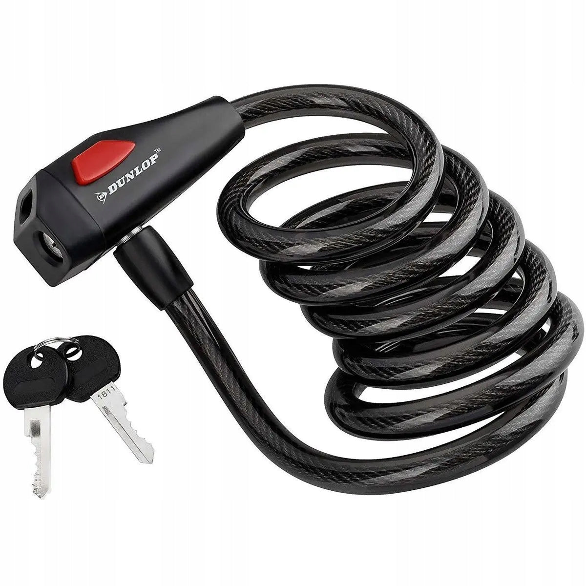 Clasp Bicycle Security DUNLOP Bicycle Lock Cable 150cm key