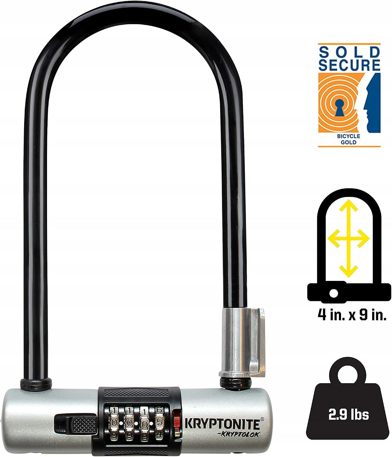Clasp U-lock Kryptonite Kryptolok Combo cipher Double screw Manufacturer code K005797