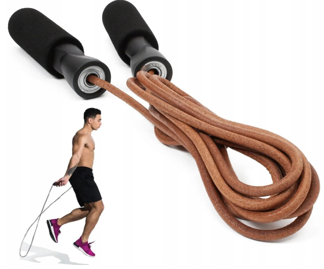 Classic Leather Jump Rope 280 cm Colour Brown Leather for Exercise
