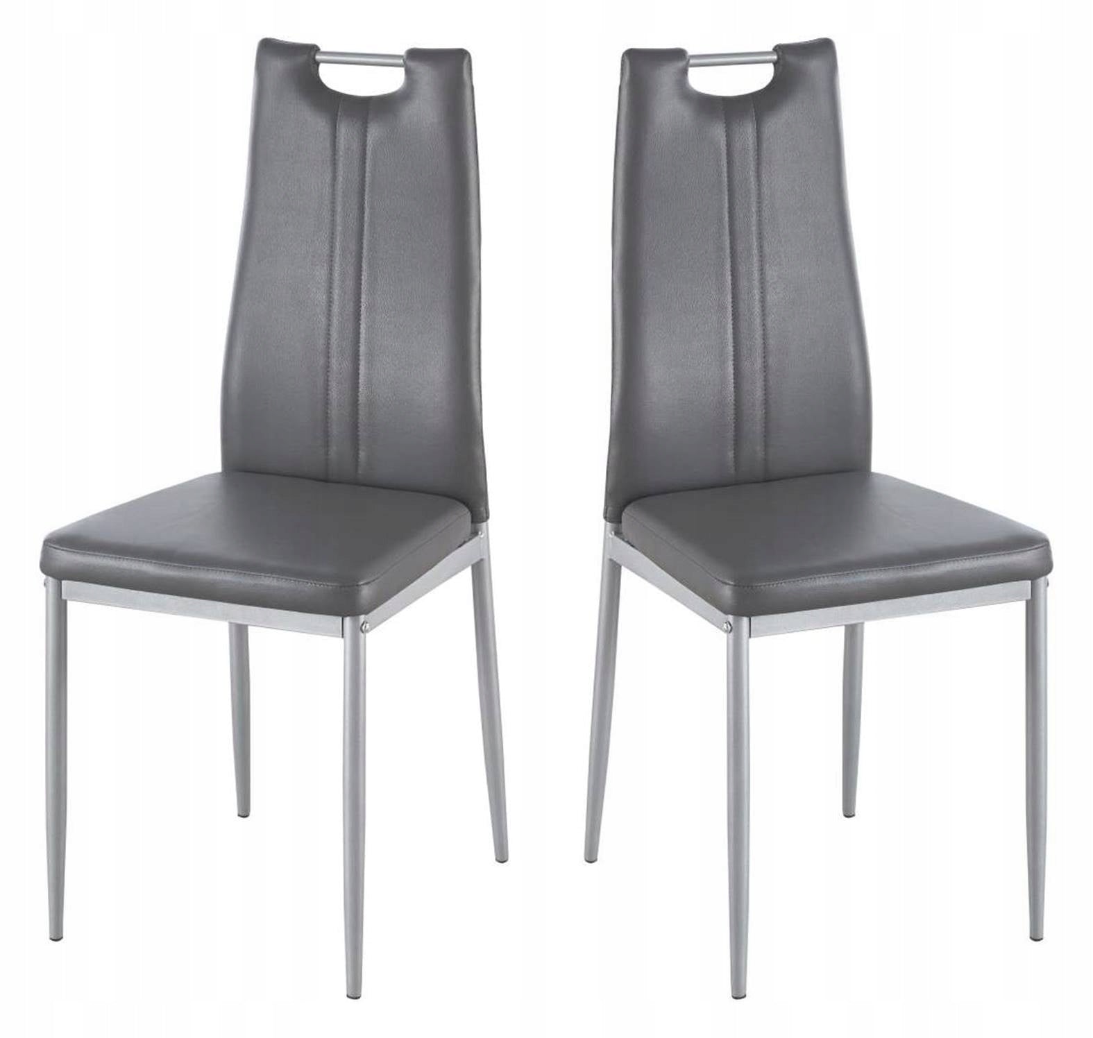 Classic VICTOR Chair - Grey with Eco Leather, Steel Legs for Living Room and Office EAN (GTIN) 5906122401686