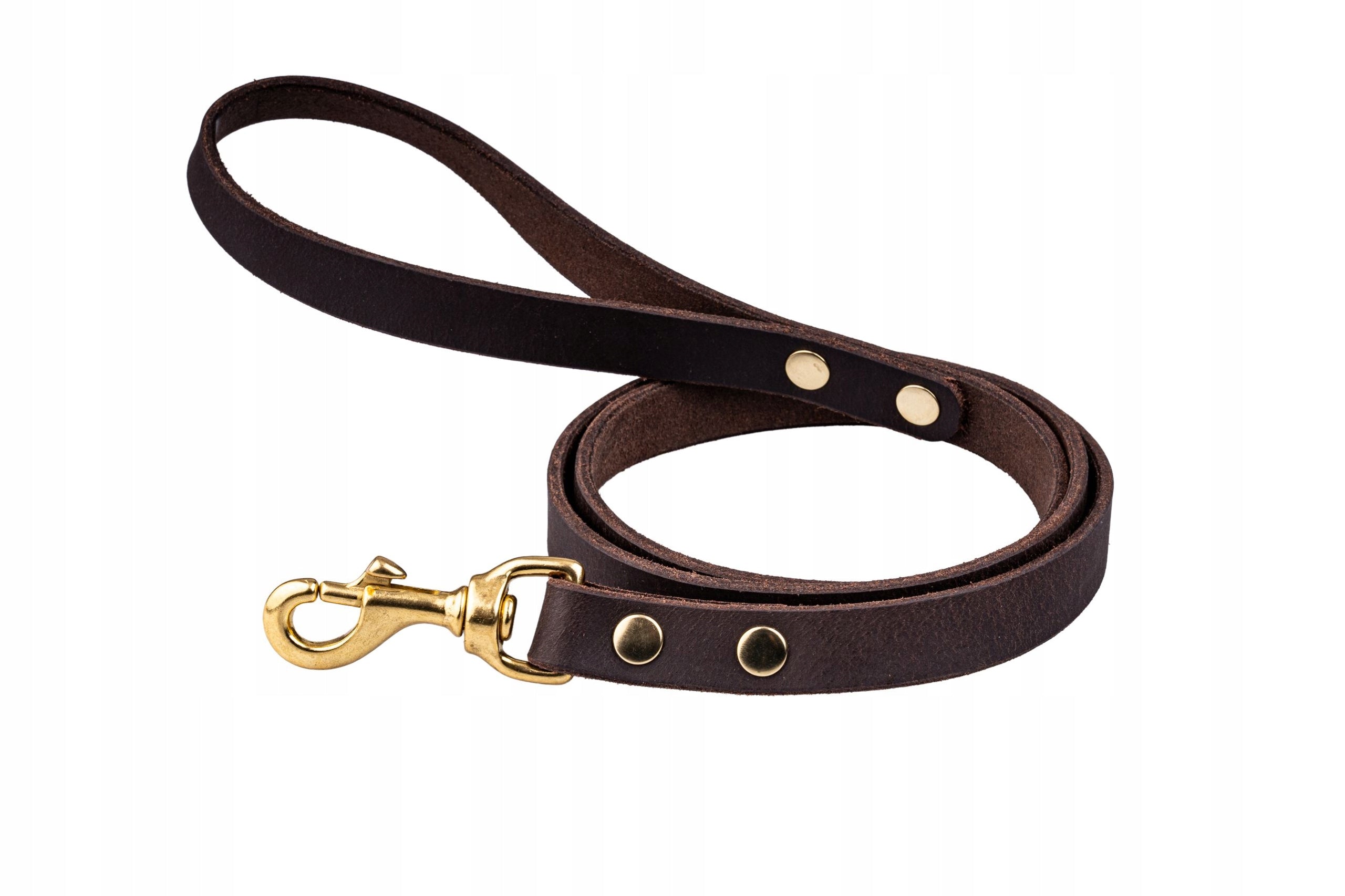 Classic leather leash 130 cm Poland manual production