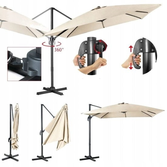 Classic patio umbrella Costway beige 300 x 273 cm EAN (GTIN) 0794094566206