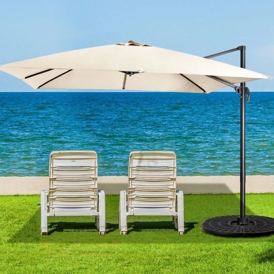 Classic patio umbrella Costway beige 300 x 273 cm Manufacturer Costway