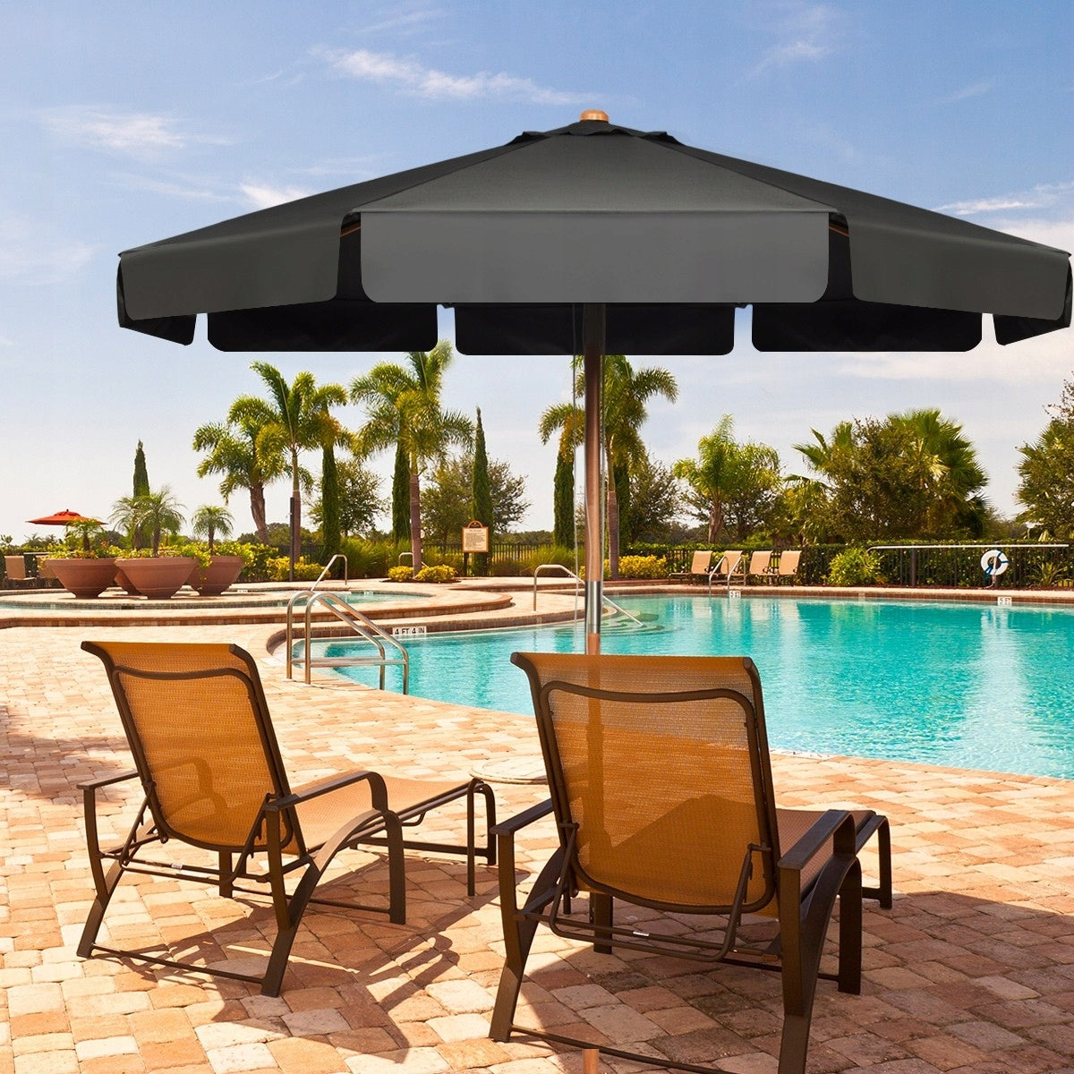 Classic umbrella Costway grey 300 x 253 cm Manufacturer code NP11076GR