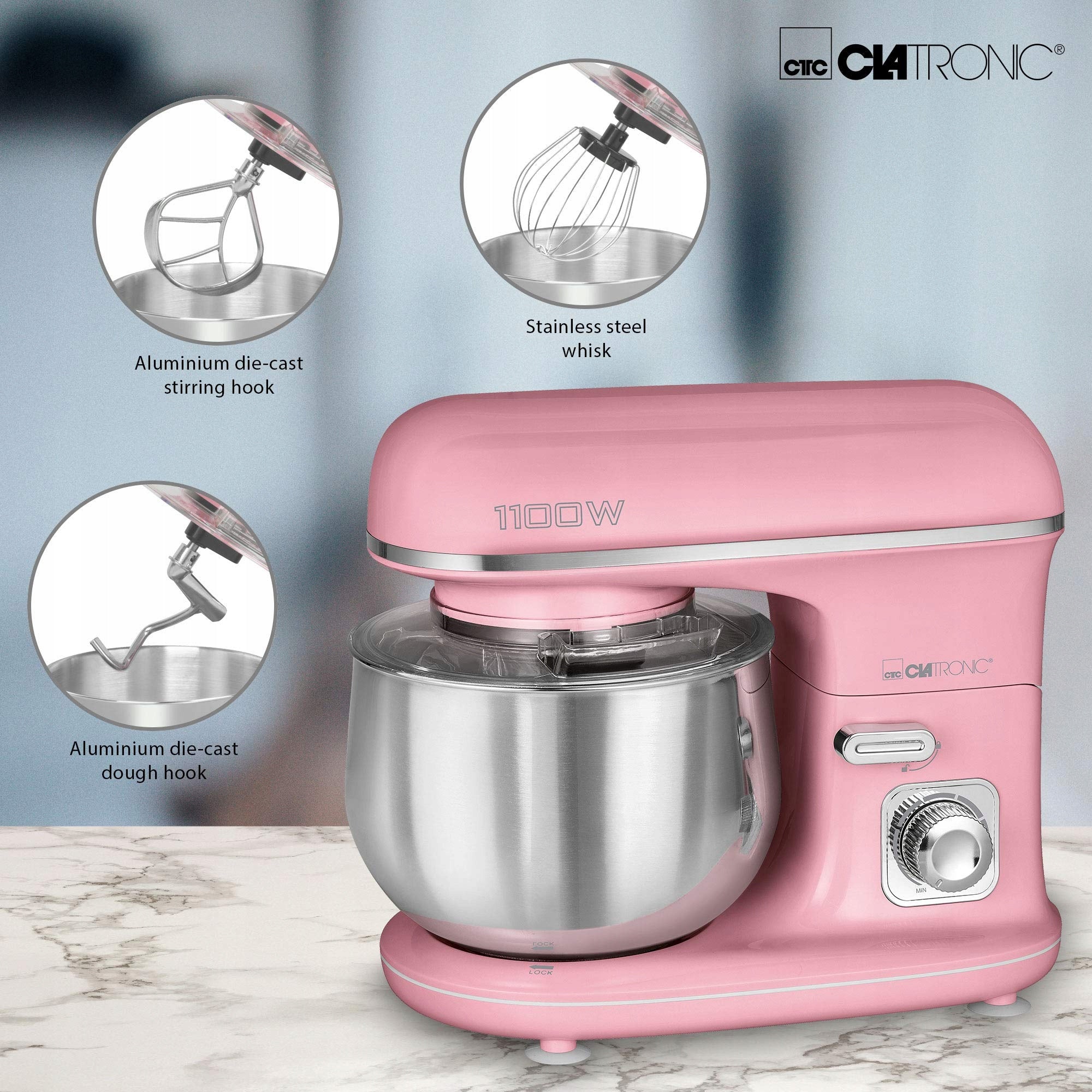 Clatronic 263875 Km 3711 Rock'n'Retro Mixer Brand Clatronic