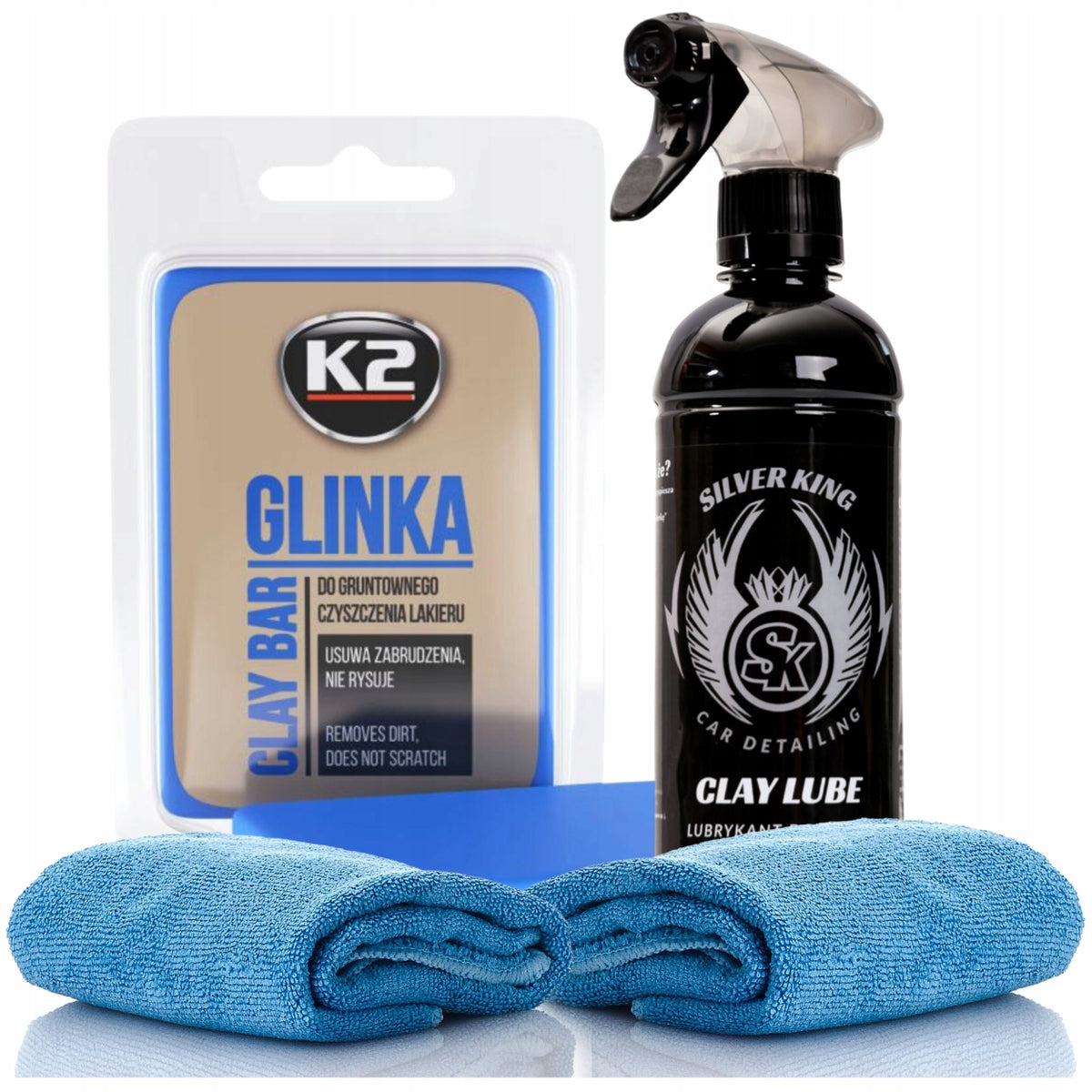 Clay for Cleaning Varnish | Lubricant 500ml | IPA + 2x Microfiber
