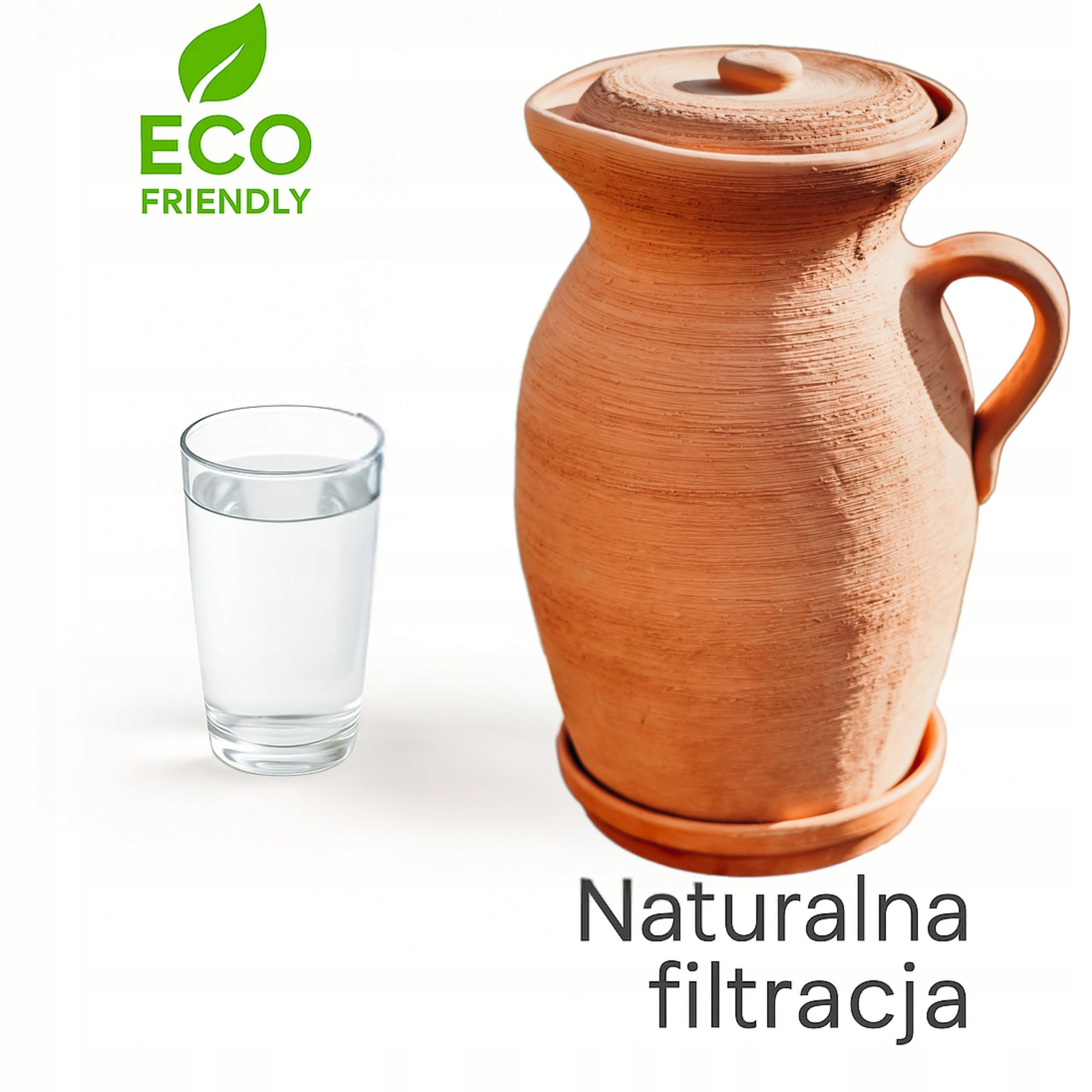 Clay jug 4 l| Natural water filter|Certificate and Certificate