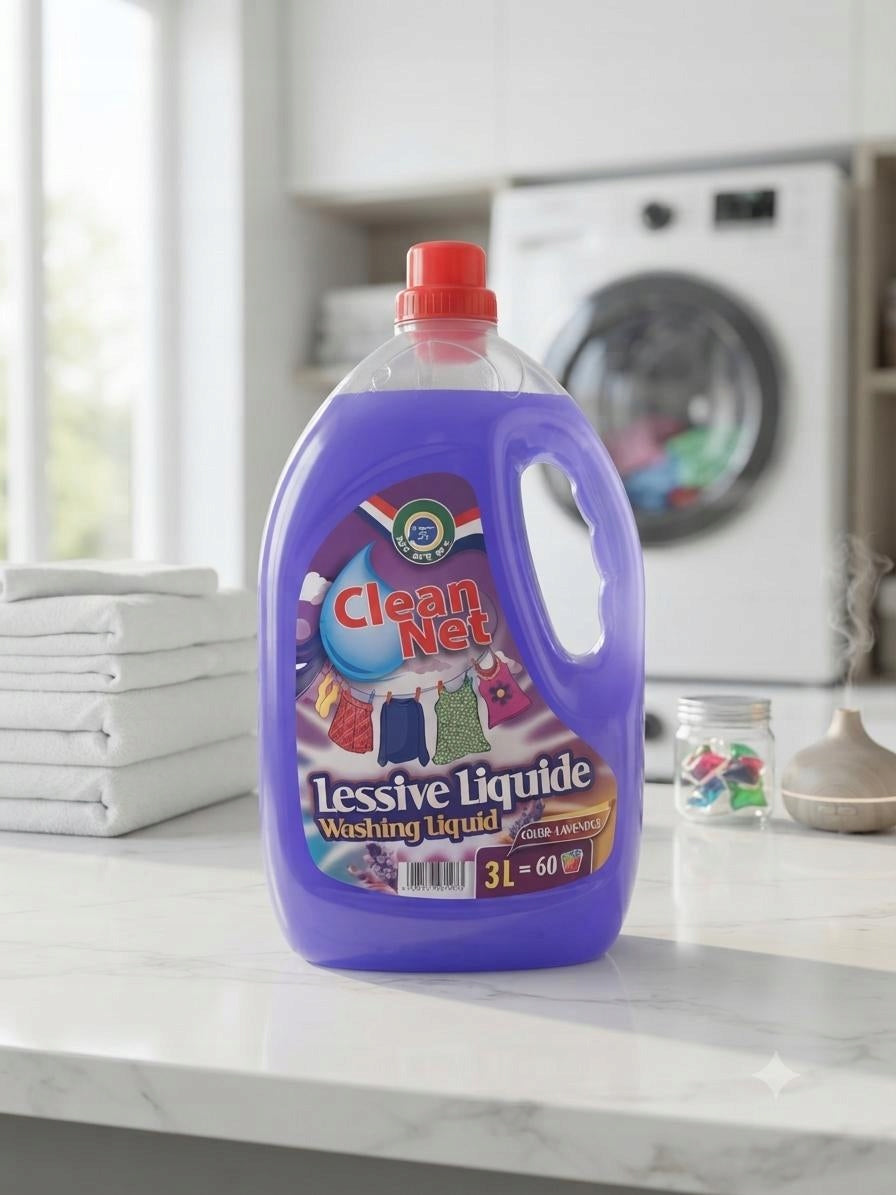 Clean Net - Colour Lavenda 3L Washing Liquid Packaging status original
