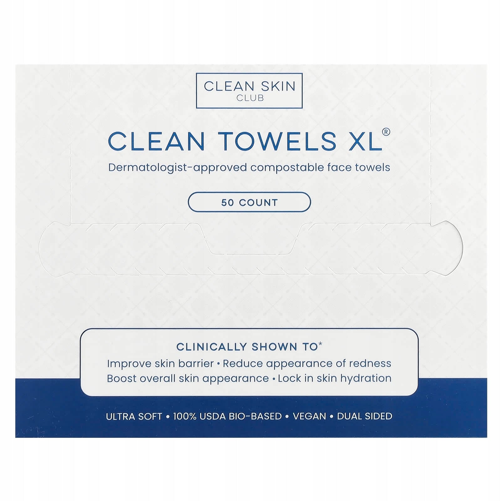 Clean Skin Club, Clean Towels, XL, 50 pcs
