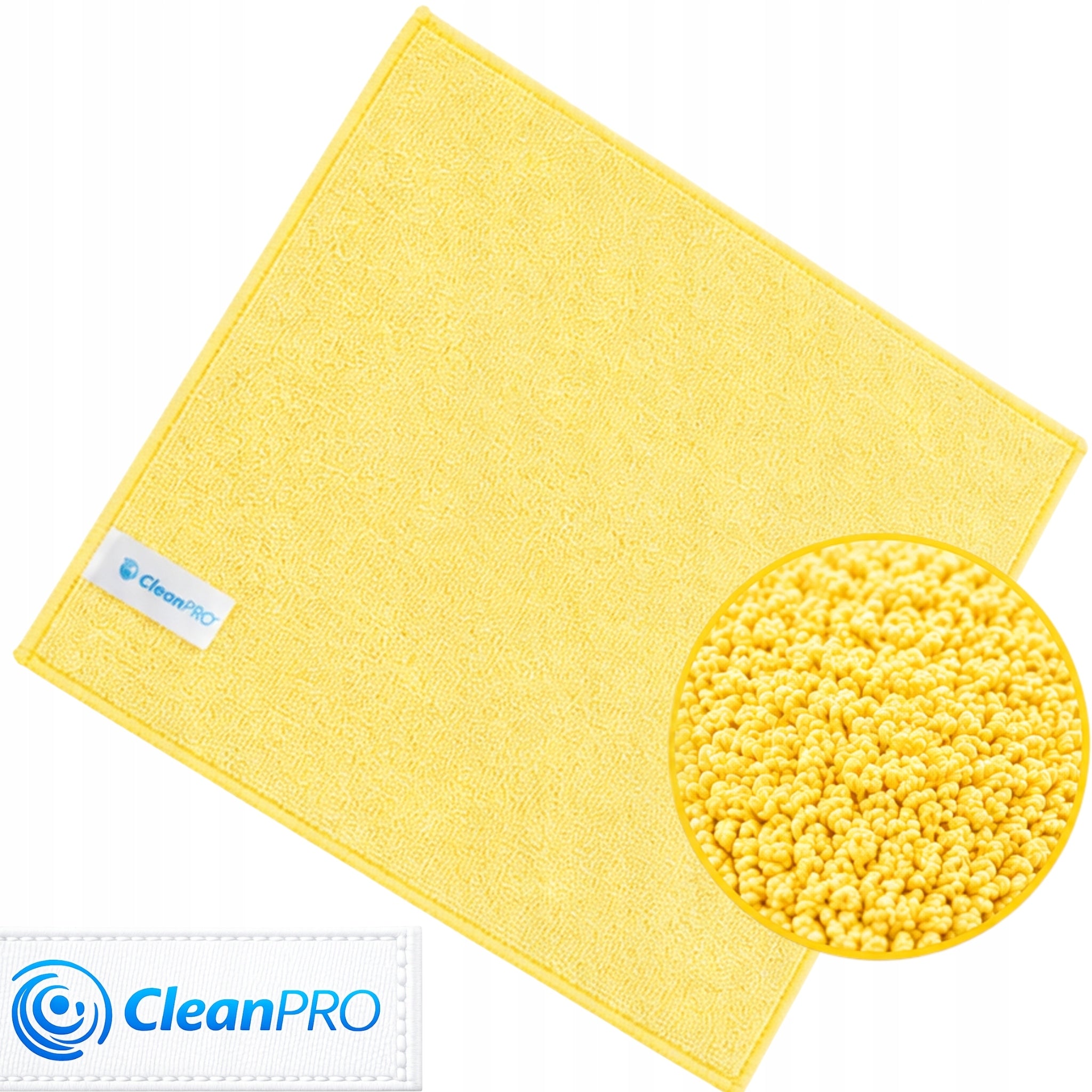 CleanPRO Microfiber cloth 30cm x 30 cm - YELLOW 220g/m2 Universal