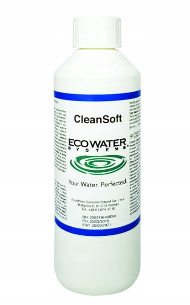 CleanSoft EcoWater preparation for disinfection of resin water softeners 0,5 l