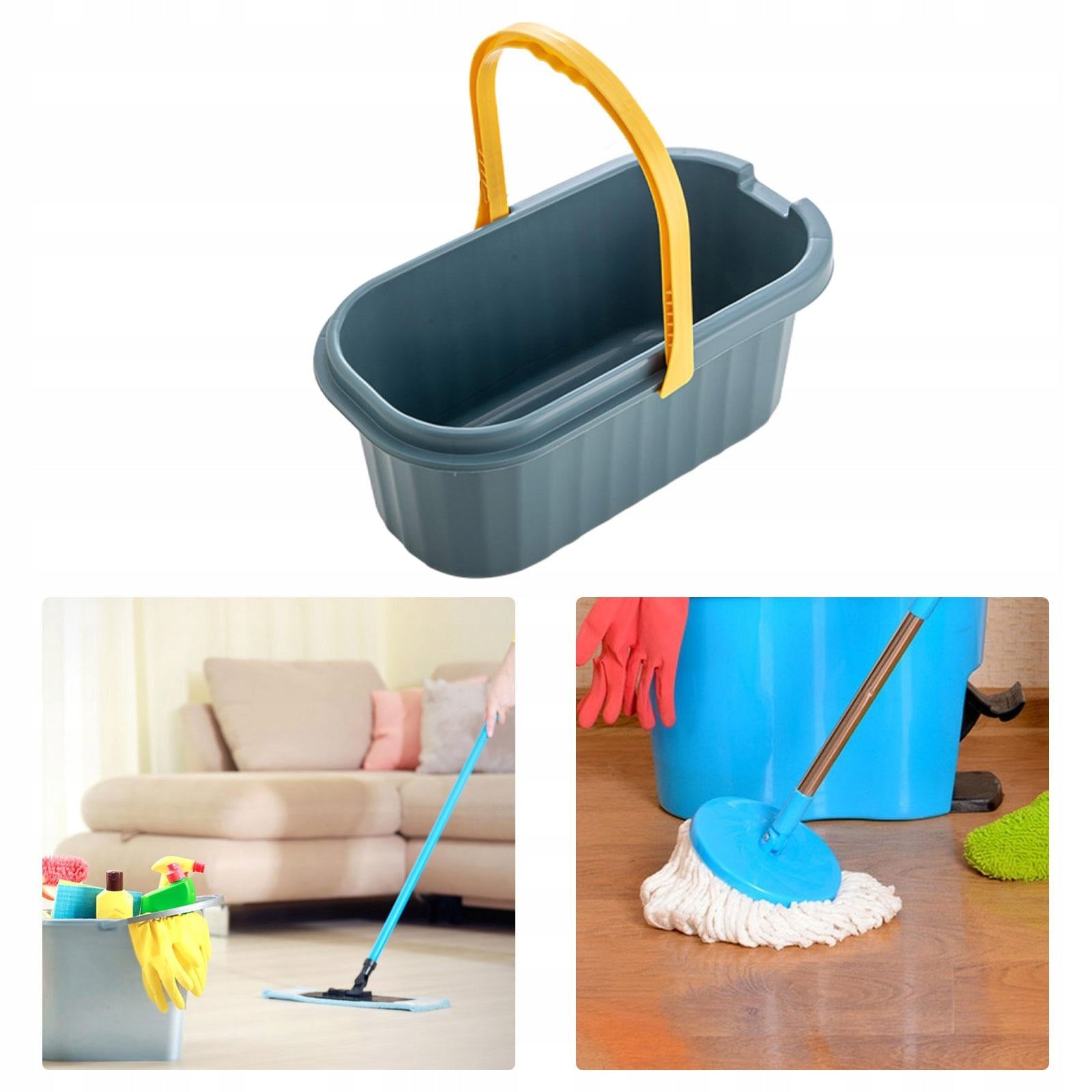 Cleaning Bucket Rectangular Water Bucket Multipurpose Mop Bucket S Blue